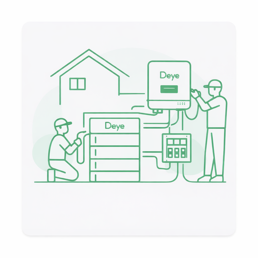 Installatie thuisbatterij systeem inclusief back-up voorziening