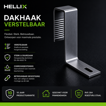 Hellix Dakhaak Aluminium 43–45 mm | Verstelbare Dakhaak voor Hoge Dakpannen